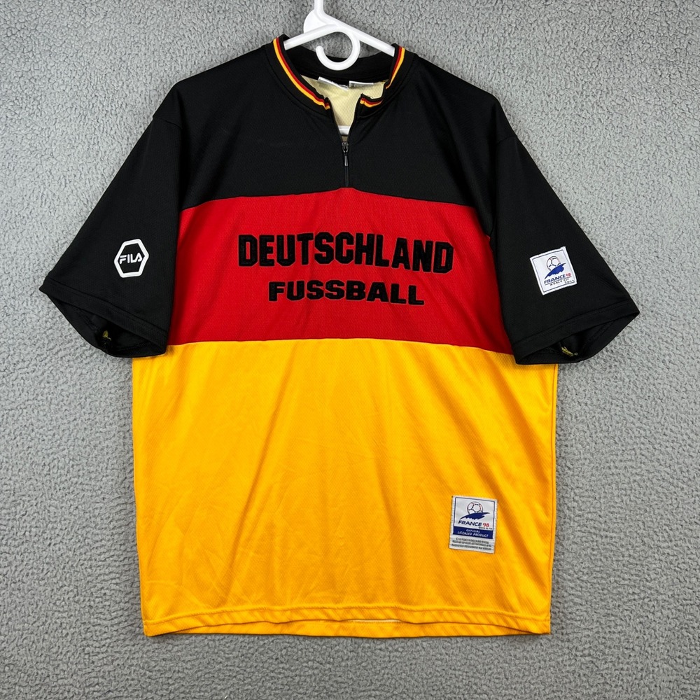 VTG Fila Germany Deutschland Fussball France 98 World Cup Soccer Jersey Men's S